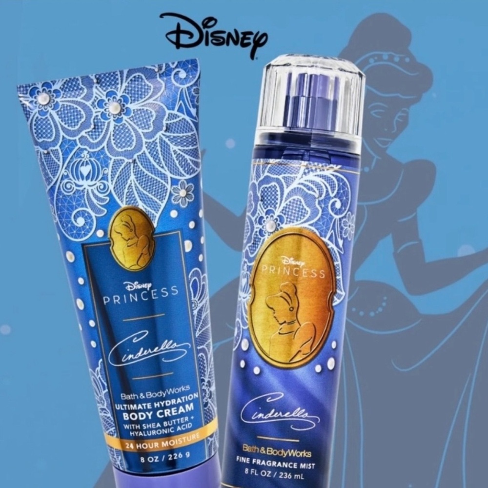 Bath & Body Works Disney Princess Cinderella Collection w 2 Hand Sanitizers